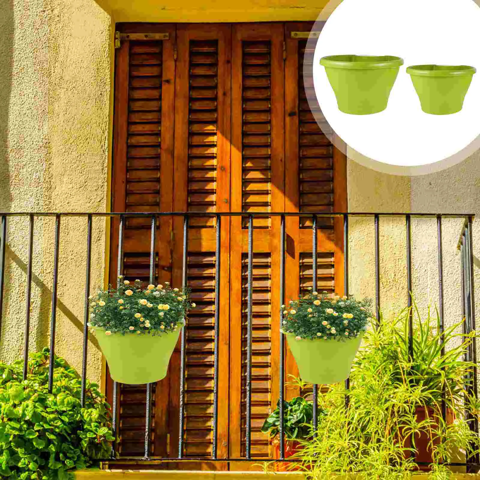 

Planter Wall Hanging Pot Flowergarden Box Railbasket Fencegrow Outdoor Vertical Mounted Planters Pocket Downpipe