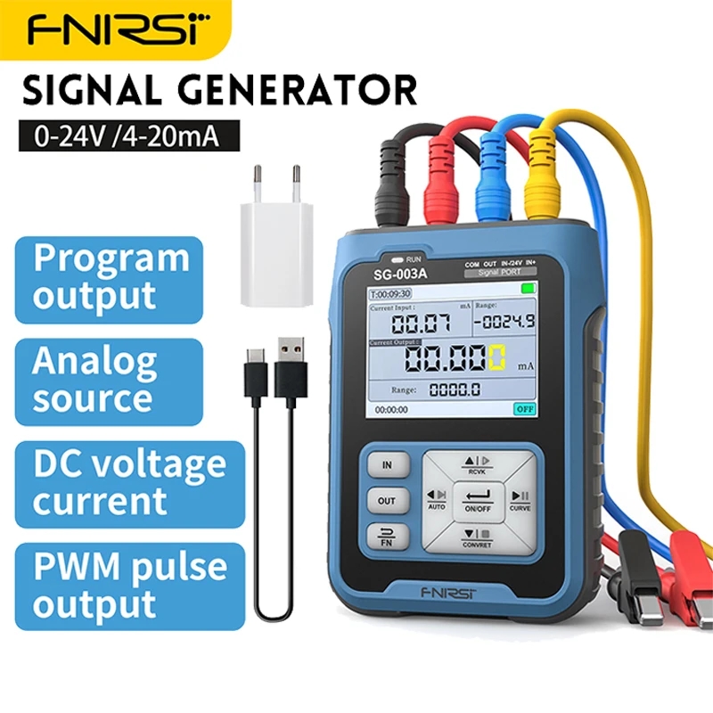 

FNIRSI SG-003A 4-20mA Signal Generator PWM Analogs Output Source Process Calibrator 0-10V Adjustable Current Voltage Simulator