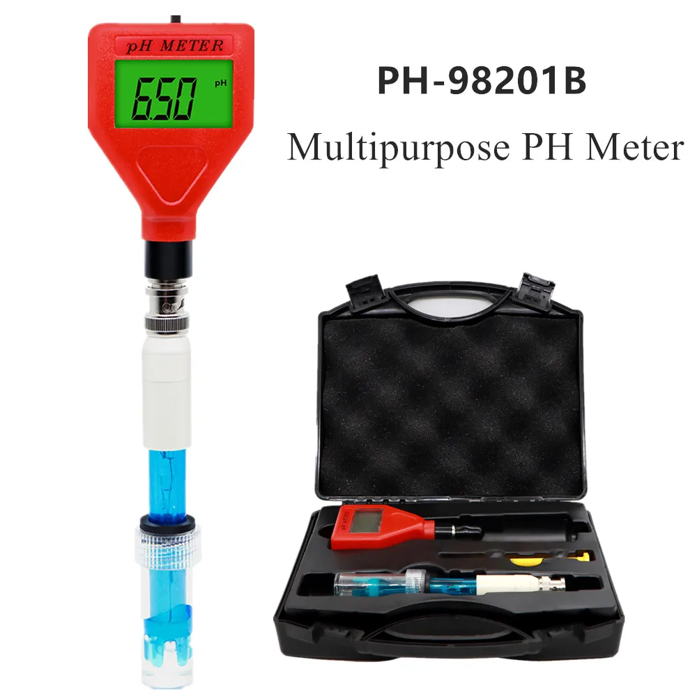 

PH-98201B Digital Acidity PH Meter LCD 0-14 ph With Replaceable Electrode For Aquarium,Hydroponics,Spas,Swimming