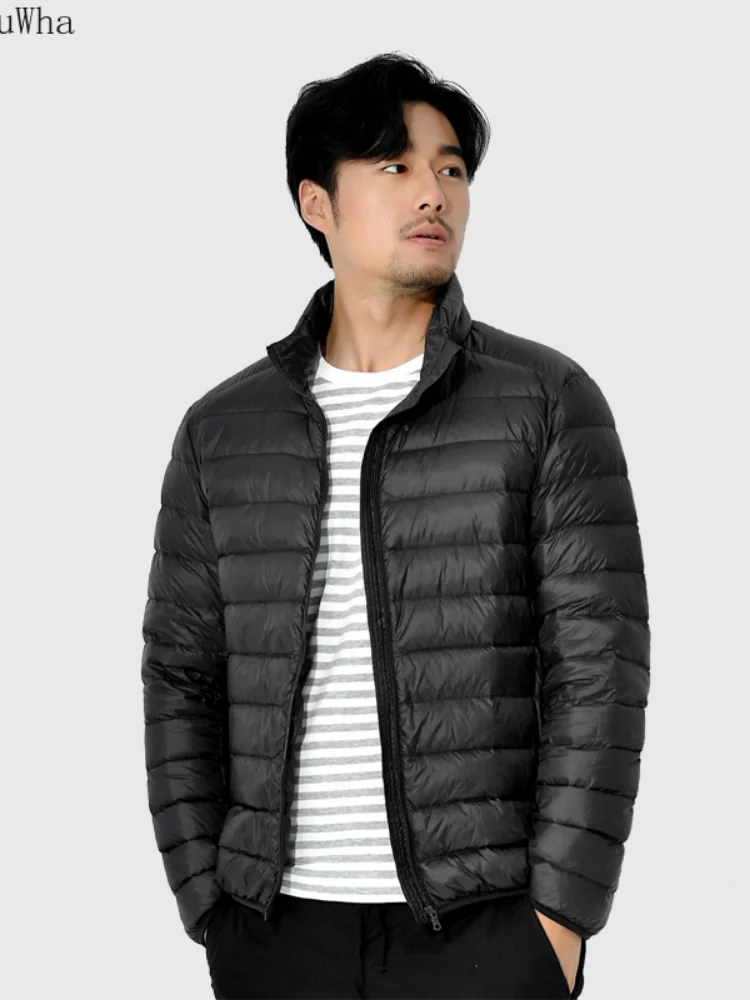 2021 New Winter Light Down Jacket Men's S-3XLStand Collar Casual Slim Thin Down Jacket Winter Short Coat Mens Down Jacket  Mens