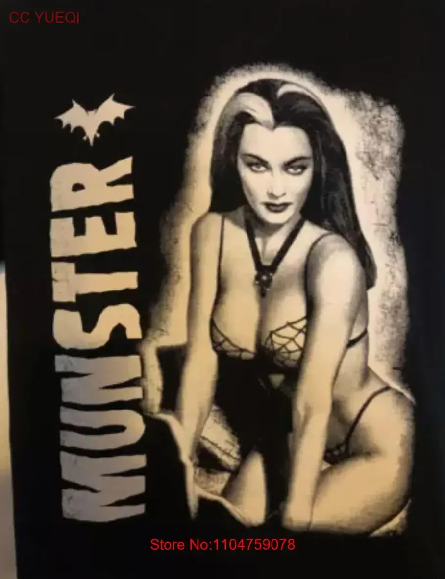 Фото Футболка Lily Munster, хлопок, все размеры от S до 2345XL, винтажная стираная футболка с рисунком, дышащая уличная одежда, повседневная, удобная, мягкая №1
