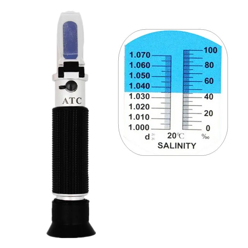 Salinity Refractometer 0-100% Marine Fishery and the Aquarium Test ATC