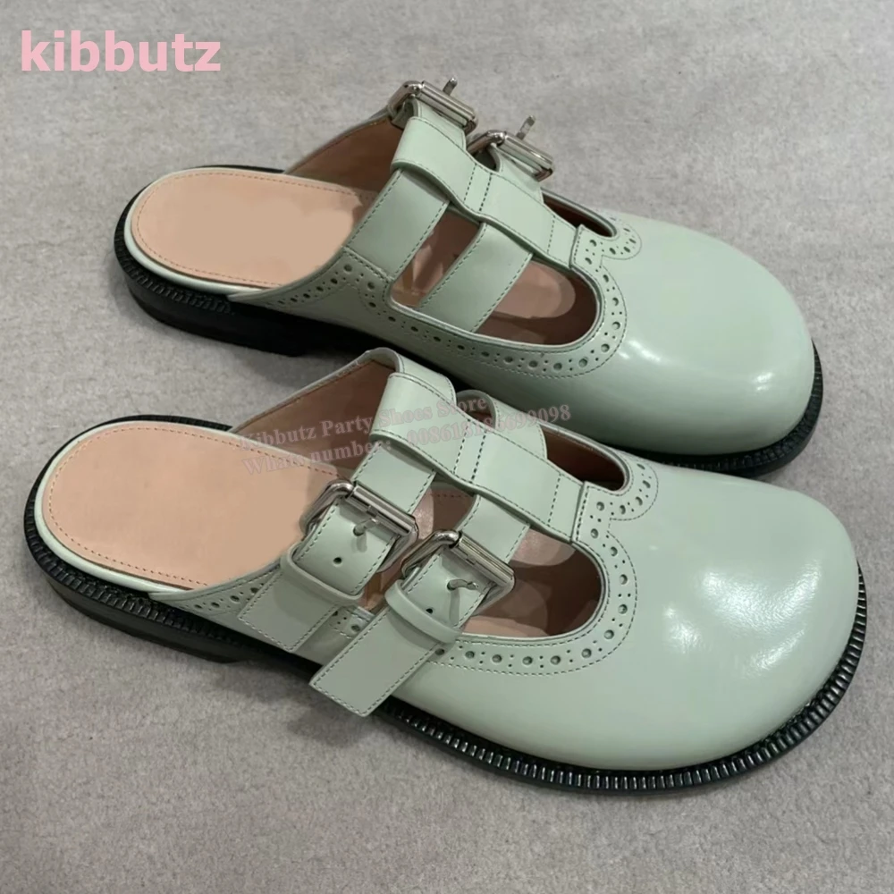 Туфли-лодочки Мэри Джейн натуральная телячья кожа круглый носок без застежки