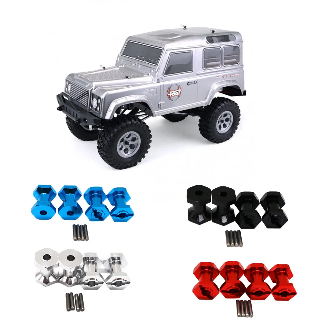 

4pcs Aluminum Alloy 12mm Wheel Hex Hub Adapter for 1/12 ECX RGT136100 Wheel Hex Hub with Axle Cross Pins Upgrade Parts