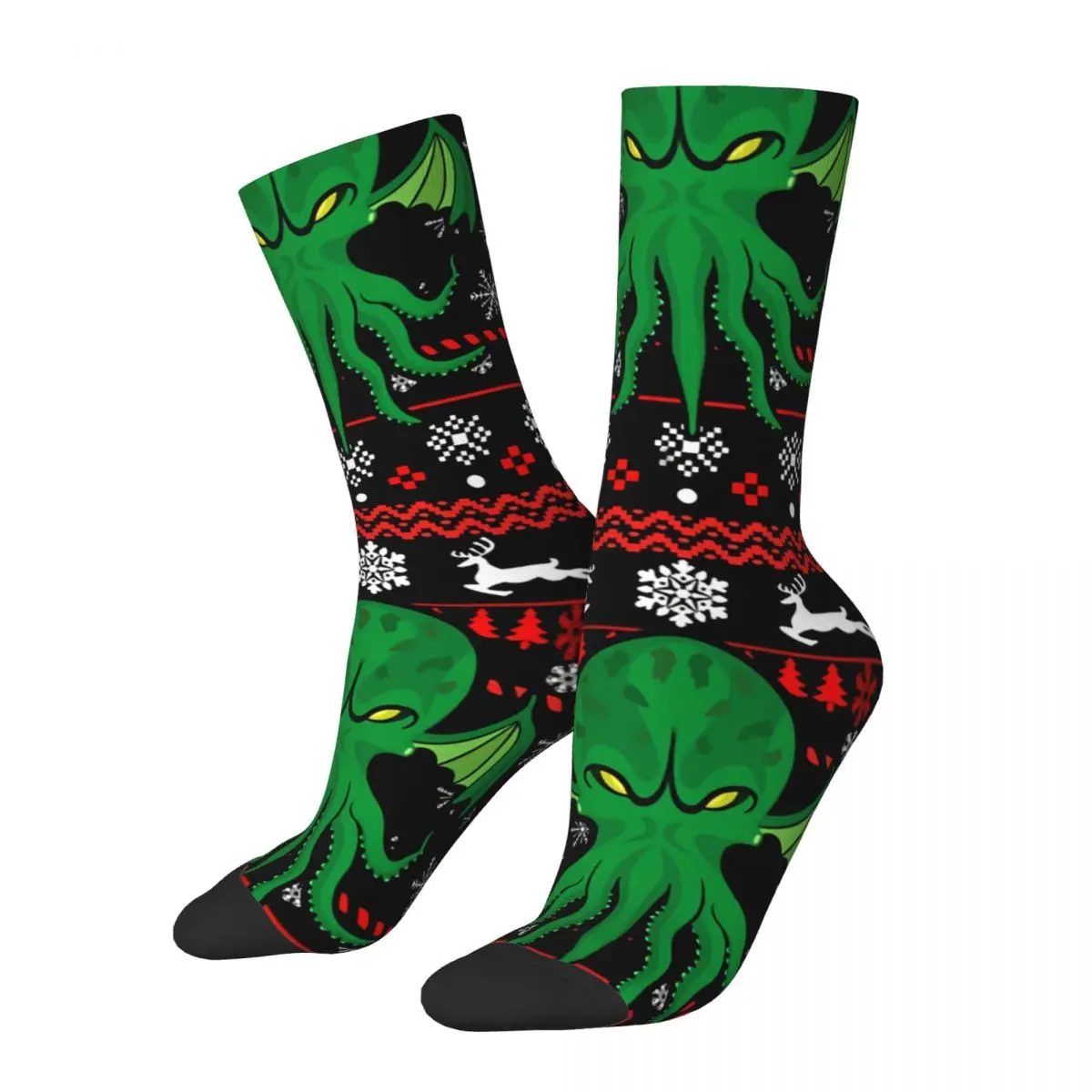 

Уродливые Рождественские забавные мужские носки винтажные Cthulhu Mythos уличный стиль бесшовные короткие носки с принтом в подарок