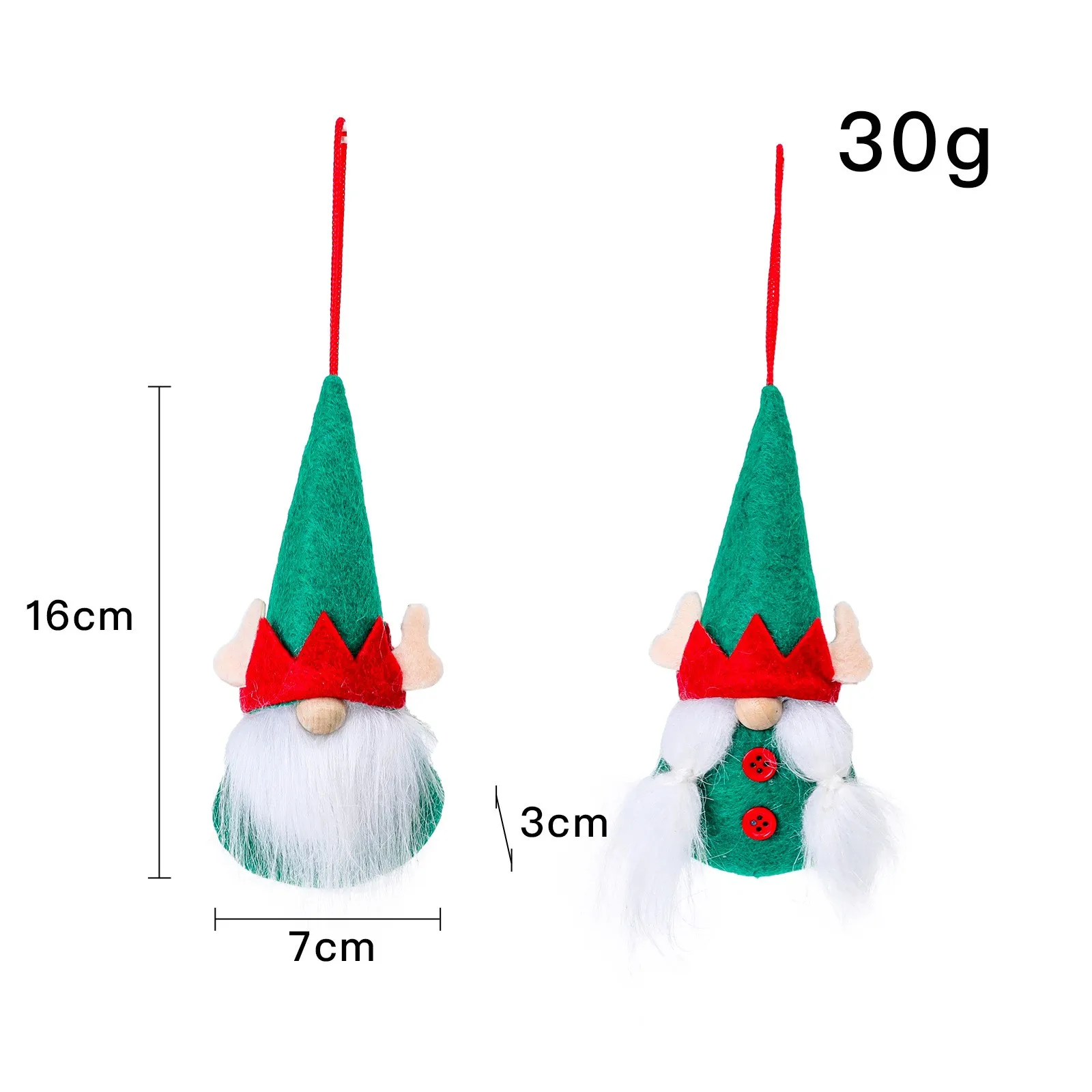 Gift Pendant Christmas Doll Gnomes Hanging Ornaments Plush Santa Ski Tree 2pcs Xmas Angel Cute Decoration Dwarf