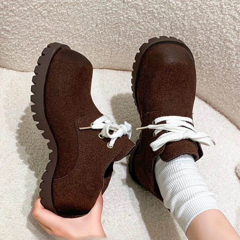 Женские ботильоны повседневные кроссовки на плоской подошве замшевая обувь