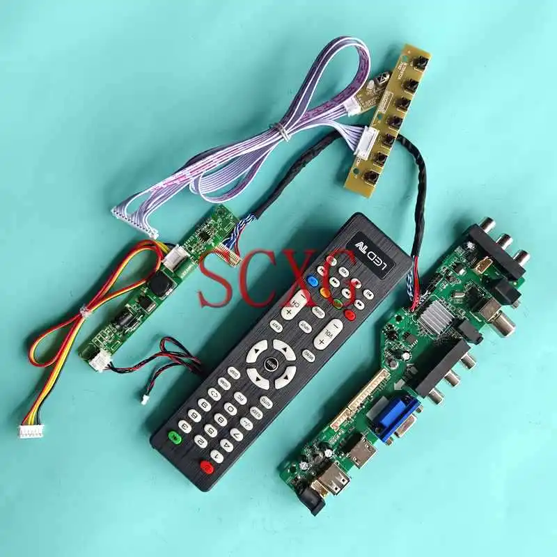 

LCD Monitor Screen DVB Controller Board Fit M200FGE M200FGJ M200O3 DIY Kit 1600*900 LVDS-30Pin USB AV RF HDMI-Compatible VGA 20"