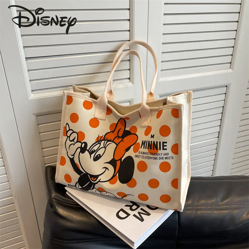 Disney Mickey New Women's Bag Fashion High Quality Handheld Shopping Bag Cartoon Leisure Multi Functional Storage Shoulder Bag