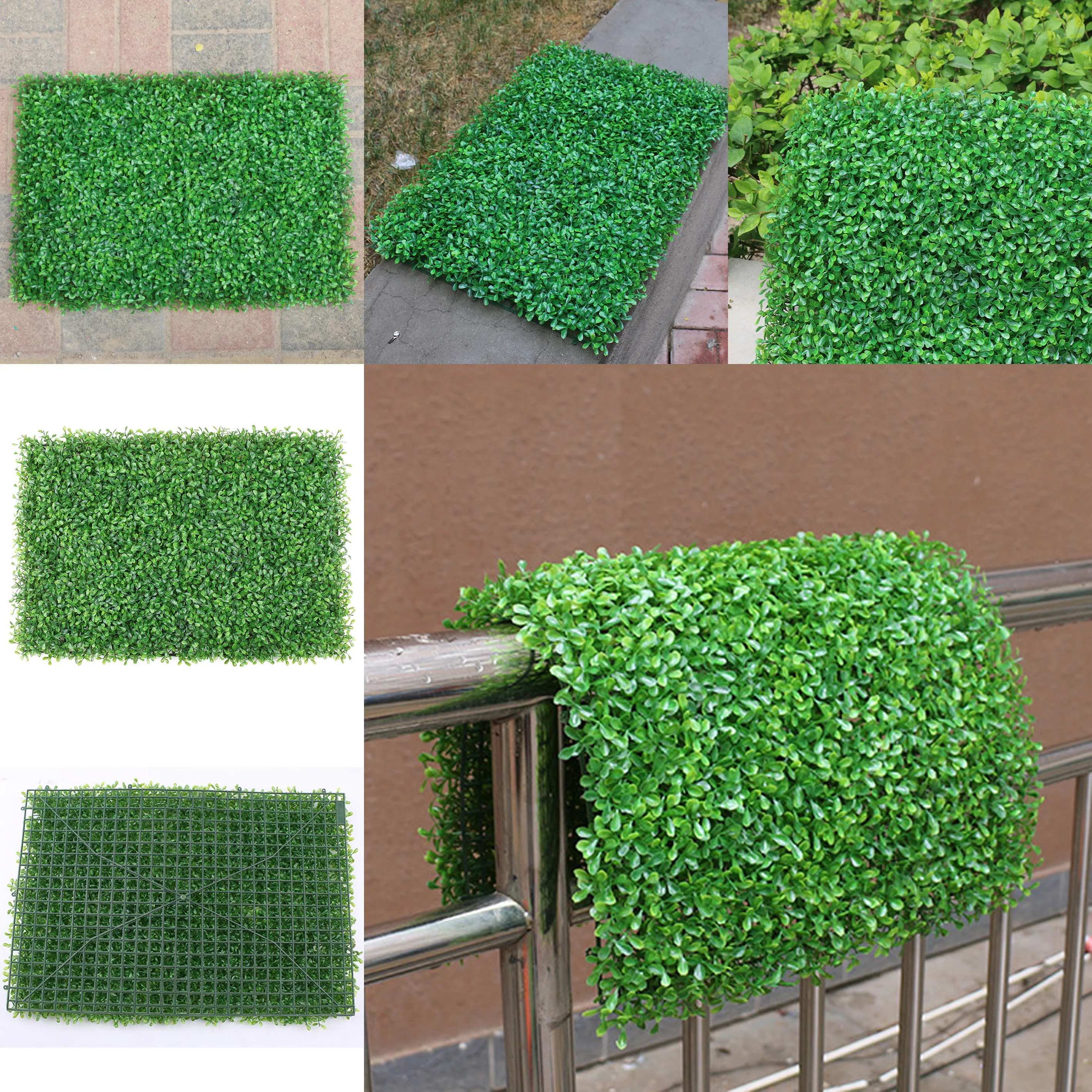 

Artificial Plants Wall Boxwood 40*60cm Anti-ultraviolet Privacy Background Wall Milan Lawn Plastic Accessories Home Decoration