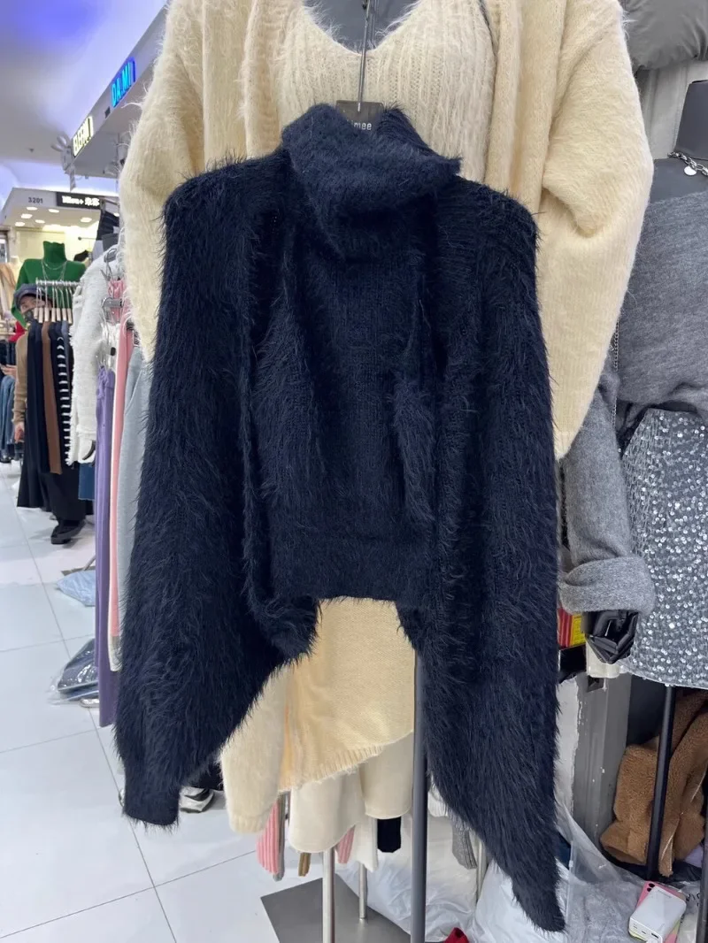 Норковые кашемировые майки Y2k кардиган женская жилетка майка с высоким