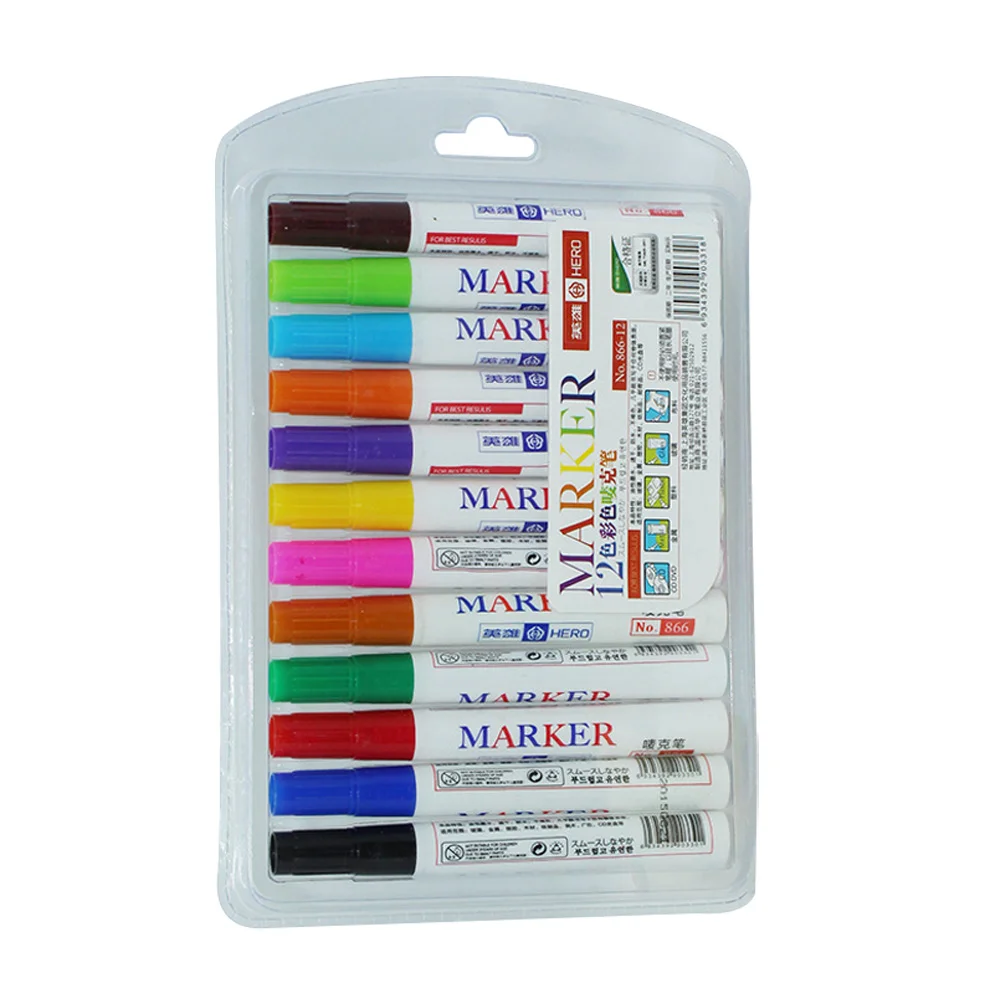 

Markers Marker Pen Paint Pens Painting Tip Based Drawing Dry Set Art Coloring Sketching Oil Fine Highlighters Supplies Office
