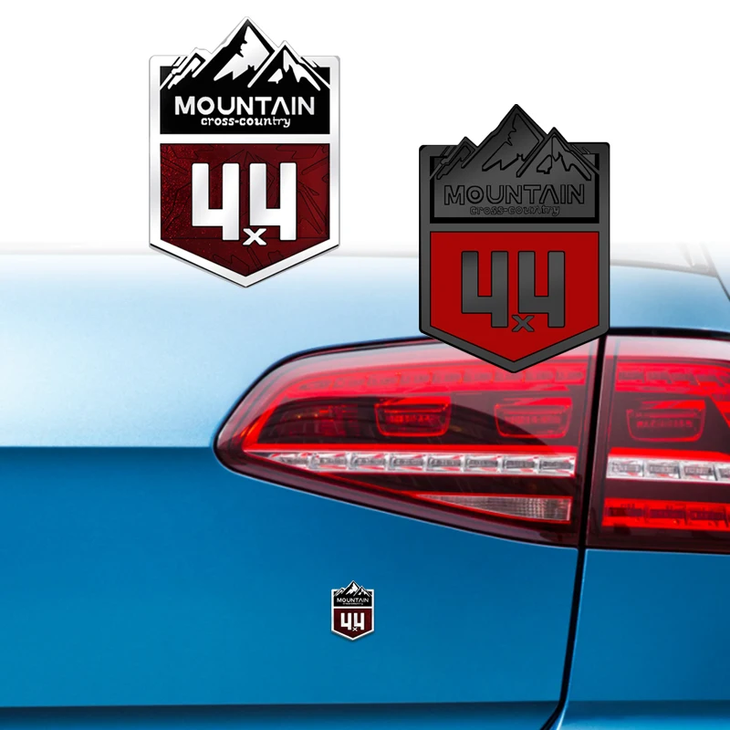 3D 4x4 Металлическая эмблема передней решетки горного автомобиля Декоративный знак боковой панели заднего багажника для Jeep Wrangler Patriot 4WD Renegade.