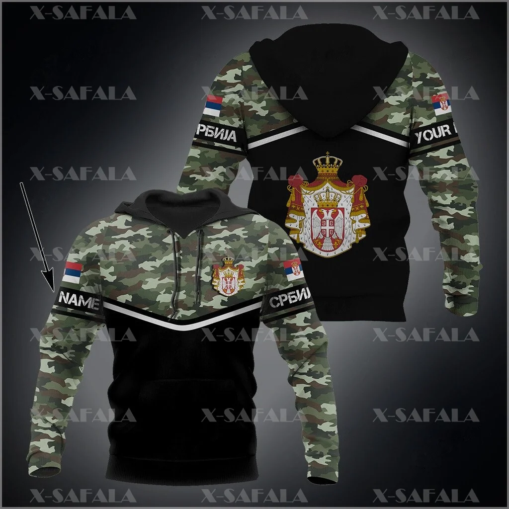 

SERBIA PROUD WITH COAT OF ARMS 3D Printed Hoodie Spring Autumn Man Women Harajuku Outwear Hooded Pullover Tracksuits Casual-5
