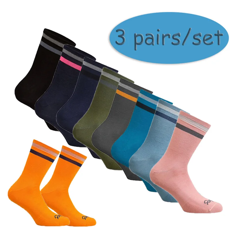 

Cycling Socks Stripe Multicolor Selection Men Women Outdoor Sport Pro Competition Bike Socks Breathable Calcetines Ciclismo