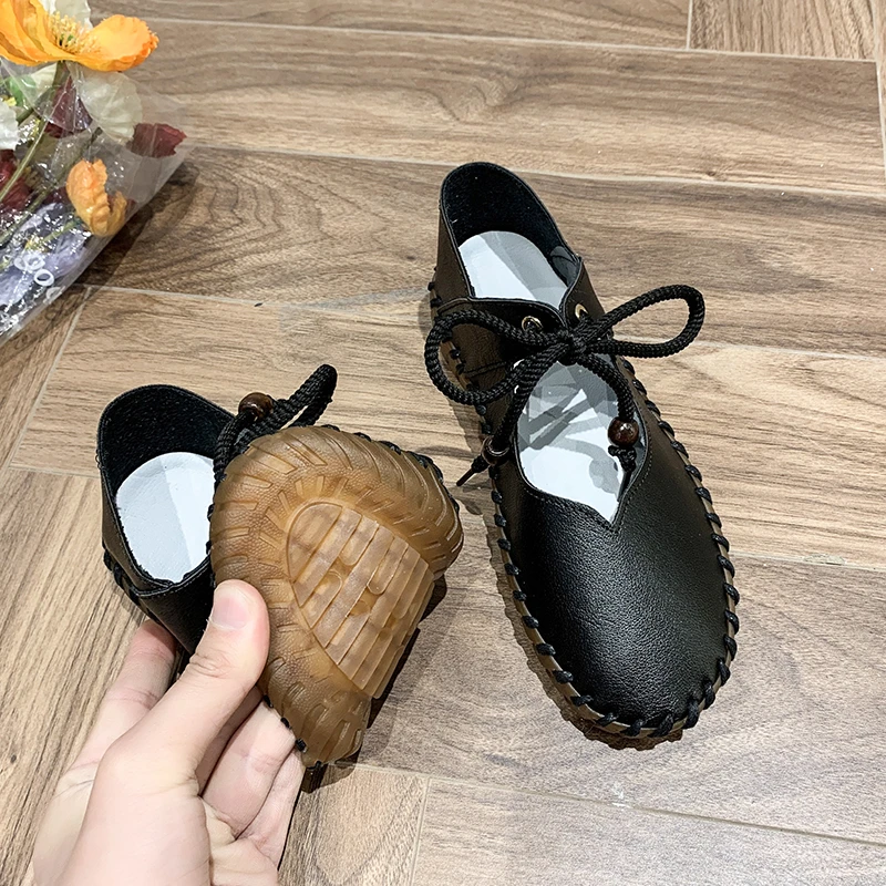 

Women's Casual Mary Jane Shoes 2023 Spring Fashion Soft Sole Non-slip Oxfords Ladies Comfort Light Lace Up Walking Flat Shoes