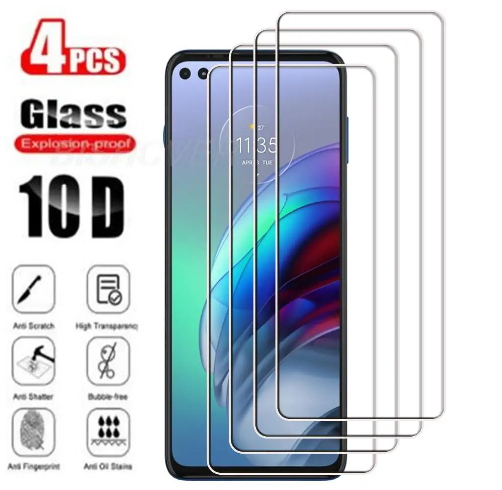 

4Pcs Tempered Glass FOR Motorola Moto G100 6.7" MotoG100 Edge S XT2125, XT2125-4 Screen Protector Protective Glass Film 9H