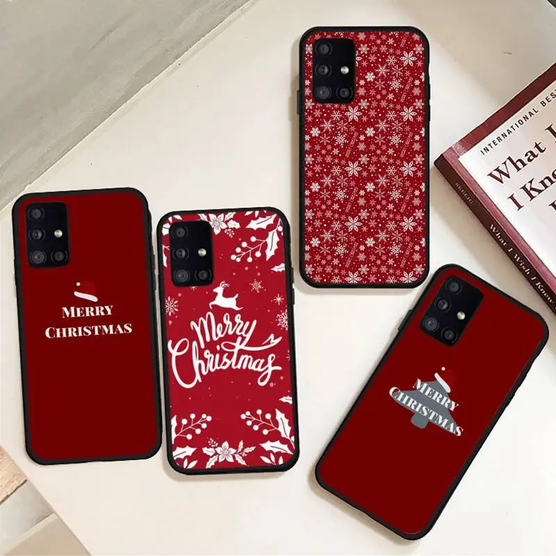 

Merry christmas Santa hat new year gift Phone Case For Samsung galaxy A S note 22 52 21 20 53 51 71 12 13 10 32 50 fe ultra plus