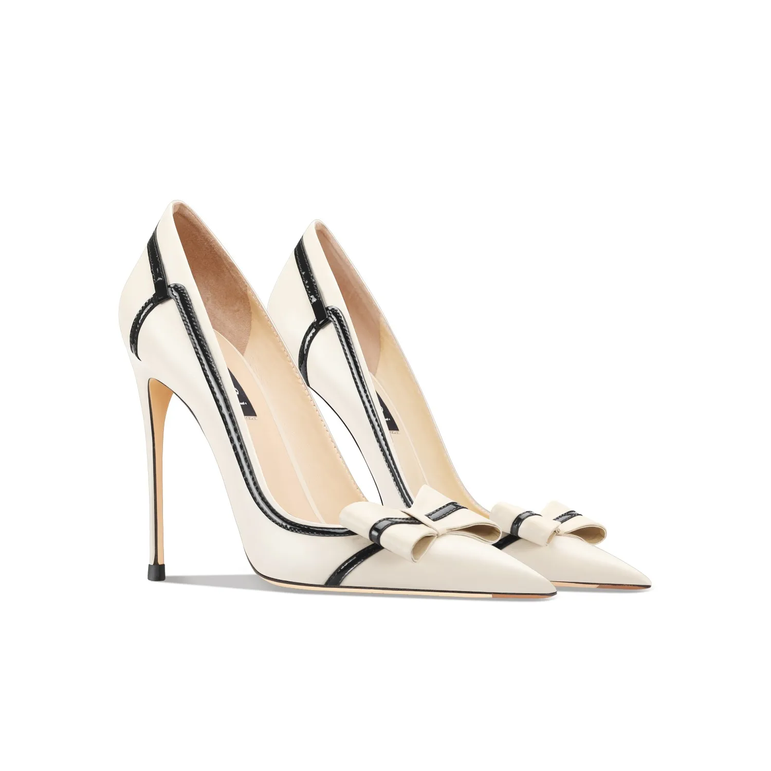 2023 High Quality Women's High Heels Fashion Bow Thin Heels Classic Pointed Women's Pumps Comfortable Office High Heels