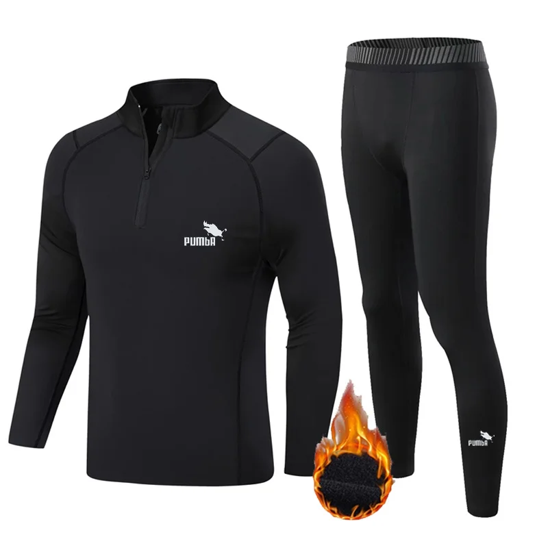 

Winter Flce Thermal Shirt Men's Bottom Long Underwear Kids Second Skin Warm Sportswear Men's Clothing winter first layer