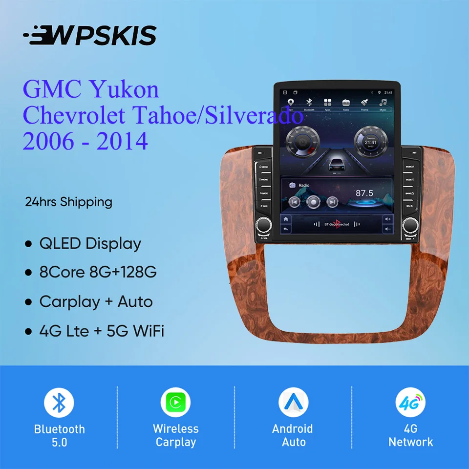 

Автомобильный радиоприемник 8G Ram Android 14 для GMC Yukon Chevrolet Tahoe Silverado 2006-2014 GPS Navi Мультимедийный видеоплеер Carplay