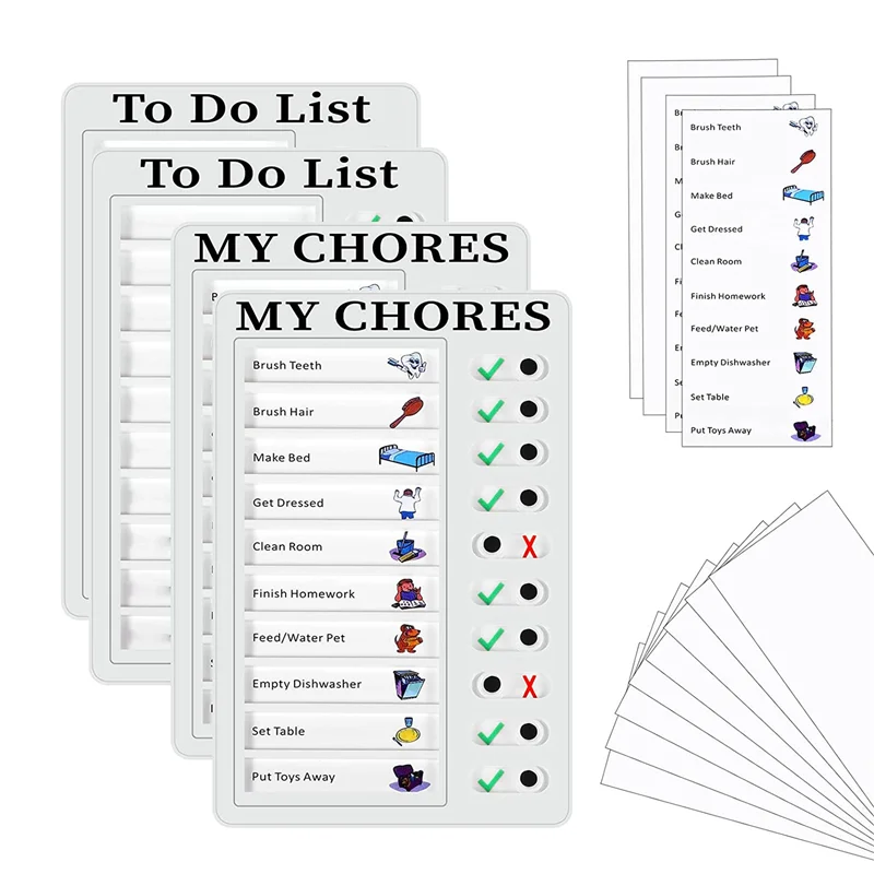 

16 Piece Portable Checklist Board Checklist Chore Sheet Planner Daily Planner Chores to Do Sheet Removable Reusable