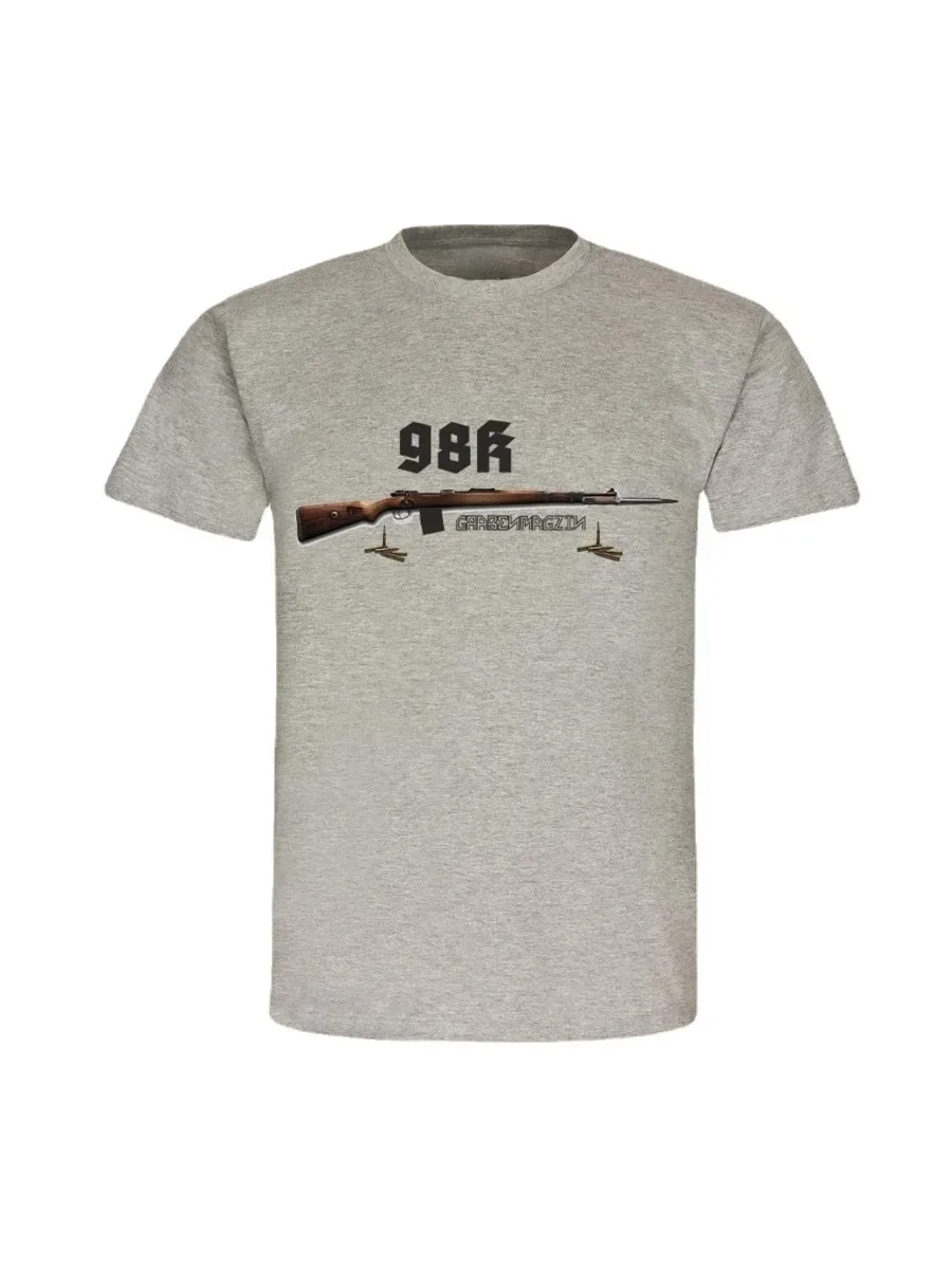 98K Grabenmagazin Wehrmacht Weapons Bullet Байонетная винтовка Футболка. Мужская футболка