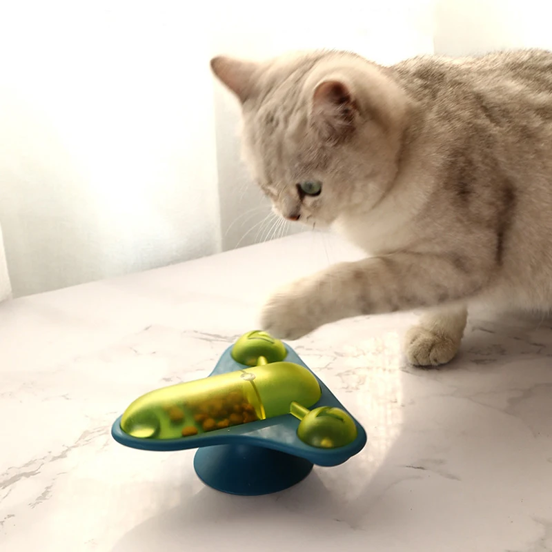 

Cat Puzzle Toys For Turntable Slow Food Feeder Pet Dogs Training Game Toy Kitten Puppy Interactive Puzzle Tumbler Feeding Bowl