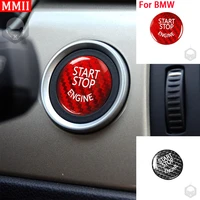 rrx for bmw universal carbon fiber engine power ignition switch start stop button protector cover trim sticker car accessory