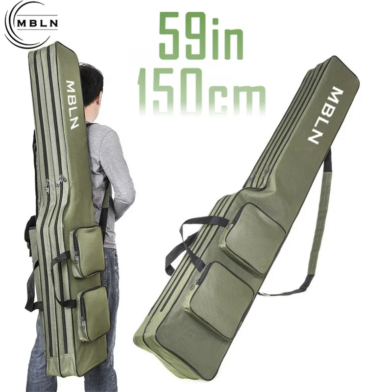 Складная сумка для удочки MBLN длиной 150 см полиэстер 600D 2-слойная конструкция с 4