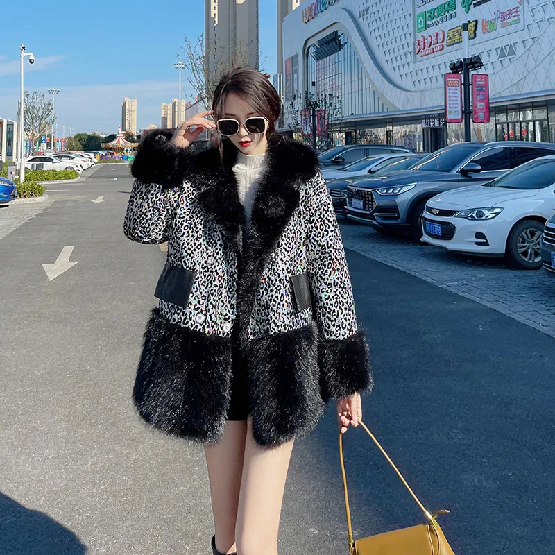 2022 fur coat women's mid-length autumn and winter new thick plush fur young fur coat