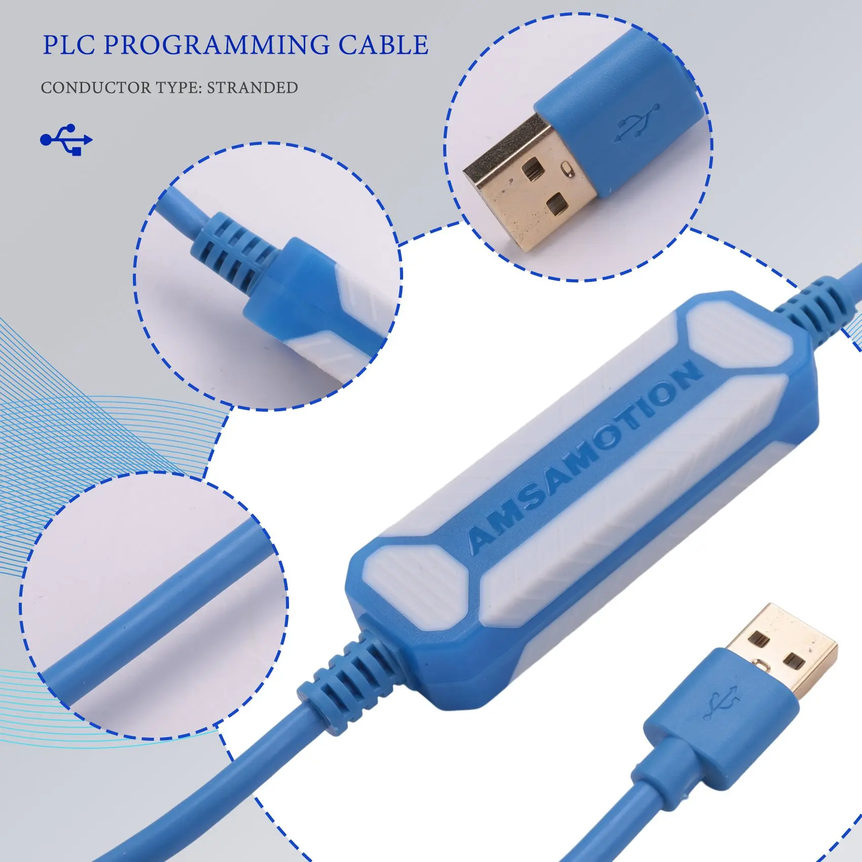 Фото Кабель для программирования ПЛК Schneider Twido серии A88E-TSXPCX3030-C, кабель для загрузки программ TSXPCX3030 №4