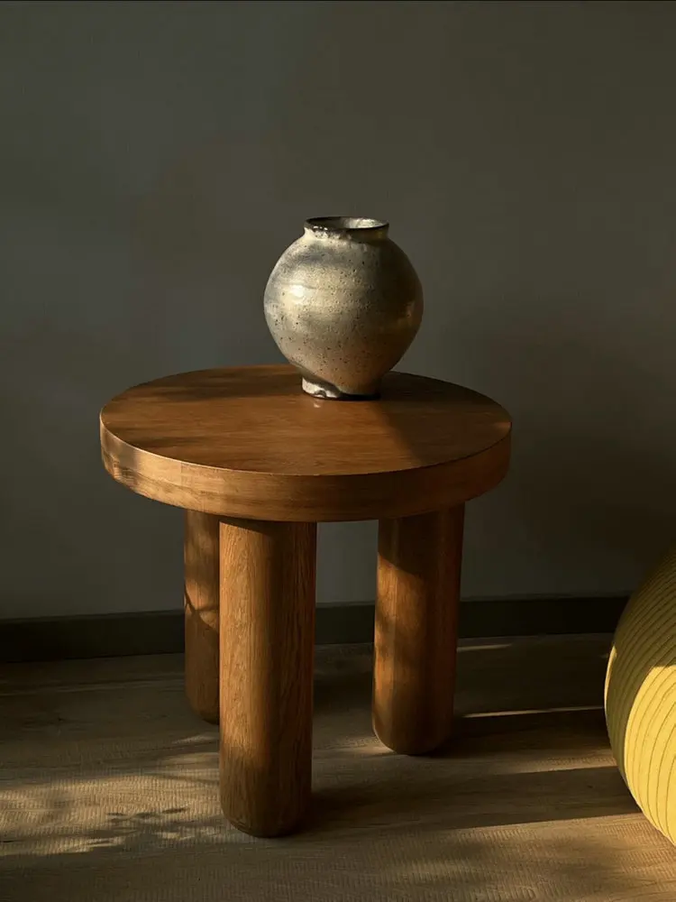 CX360KC круглый стол из цельного дерева в японском стиле простое украшение