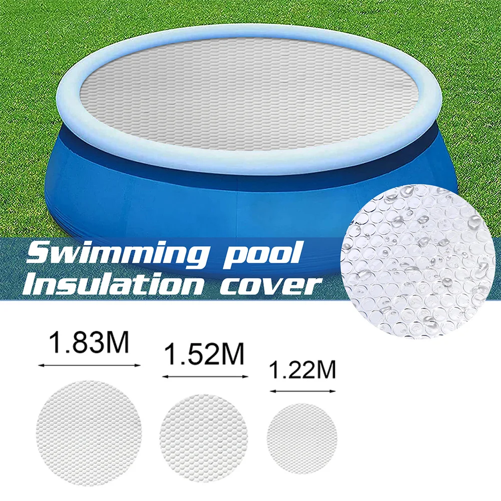 

Swimming Pool Cover Protector Round Solar Heated Waterproof Tub Dust Bubble Film PE Dustproof Cover Tub Protector 2022 New