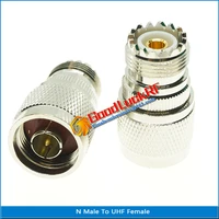 1x pcs n to uhf pl259 so239 connector socket n male to uhf female plug n uhf nickel plated brass straight rf coaxial adapters