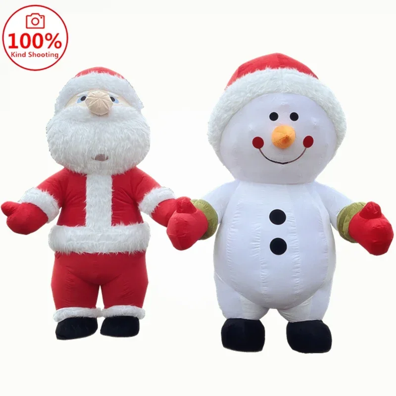 Надувной костюм Санта-Клауса оленя и снеговика рождественское шоу ролевая игра