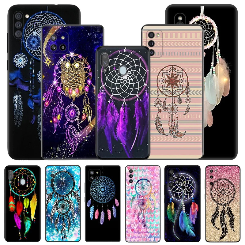 

Lucky Dreamcatcher Silicone Black Phone Cases for Samsung Galaxy A54 5G A04 A03 A34 A01 A02 A50 A70 A40 A30 A20 S A10 E Cover