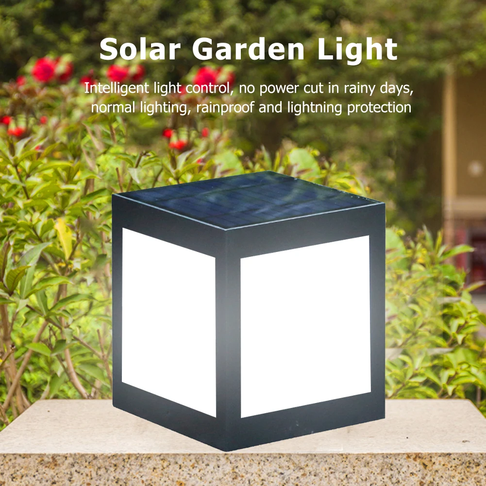

12LED Solar Energy Powered Pillar Lamp Waterproof Column Lights for Outdoor Villa Courtyard Enclosing Wall Decoration