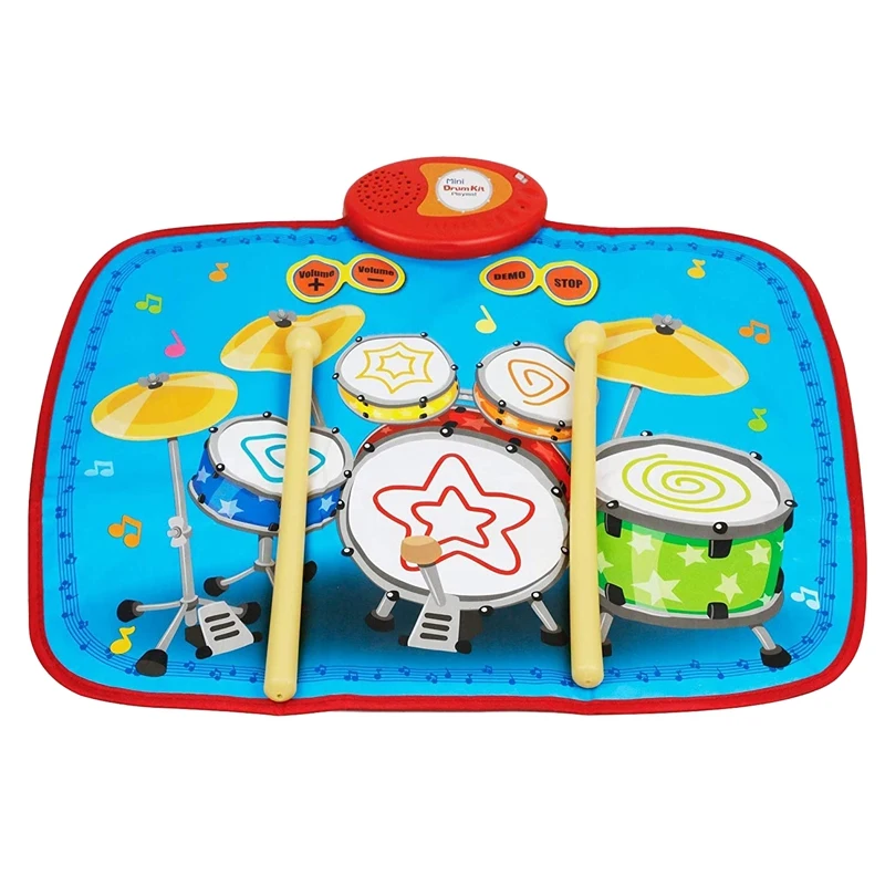 

Kids Electric Drum Set Baby Musical Toy Drum Pad For Kids Foldable Touch Instrument Toys Mat Best Gift For Kids
