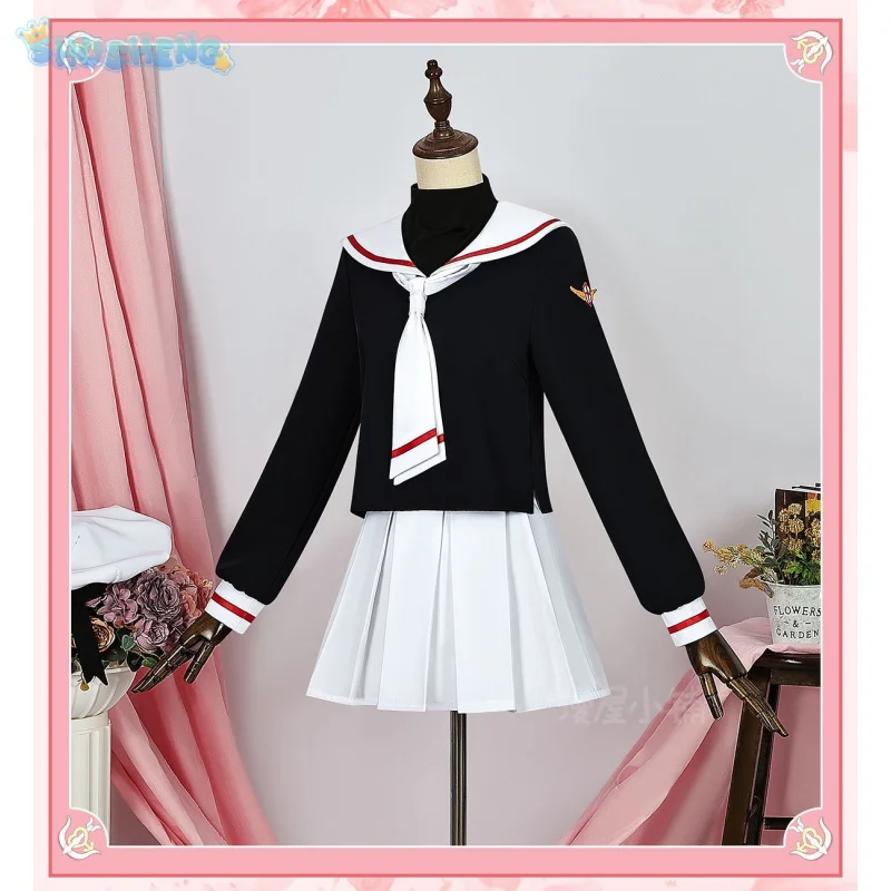 Фото Daidouji Tomoyo Cardcaptor Sakura CCS Косплей Костюм Хэллоуин вечерние Топ юбка женское платье JK комплект милая униформа моряка кампуса №2