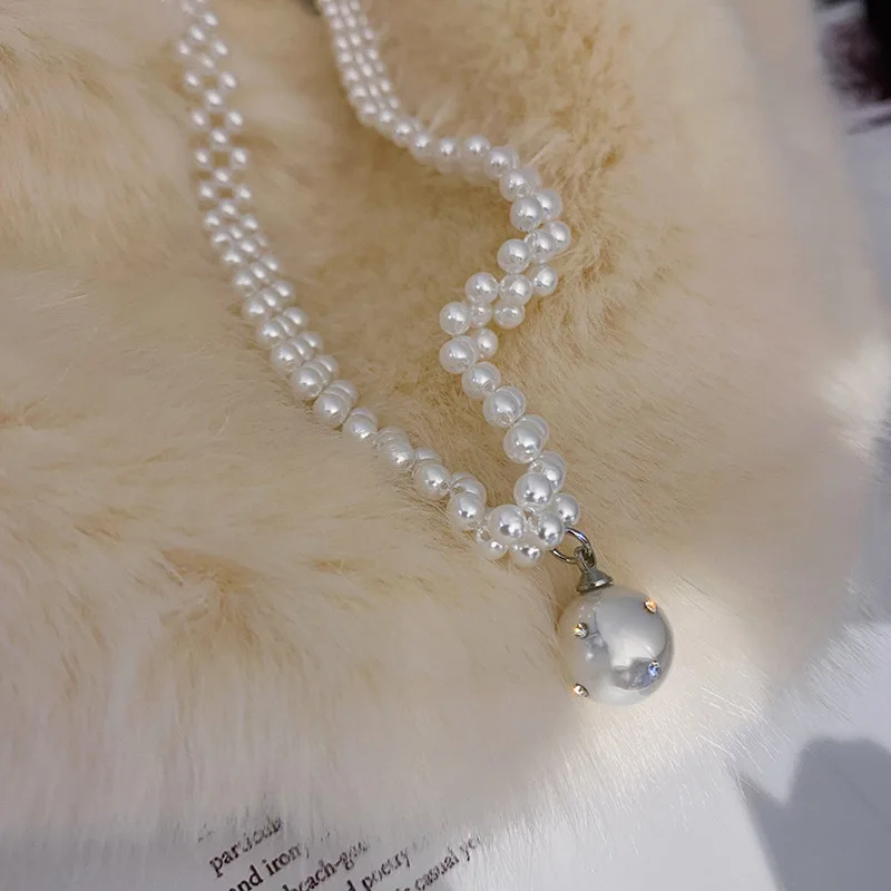 

Japan And South Korea Short Pearl Clavicle Chain Fairy Temperament Universal Simple Necklace Necklace Neck Ornaments