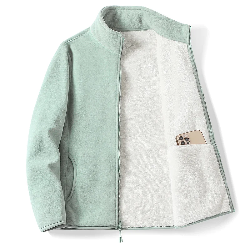 

Kawaii Korean Fashion 2023 Warm Winter Clothes Women Men`s Zip-Up Polar/Coral Fleece Hooded Jacket Ladies Flannel Coat Hoody