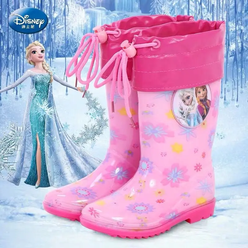 

Disney Frozen Children's Rain Boots Rain Boots Cute Cartoon Primary School Student Waterproof Rubber Shoes Boy Girls Rain Shoes