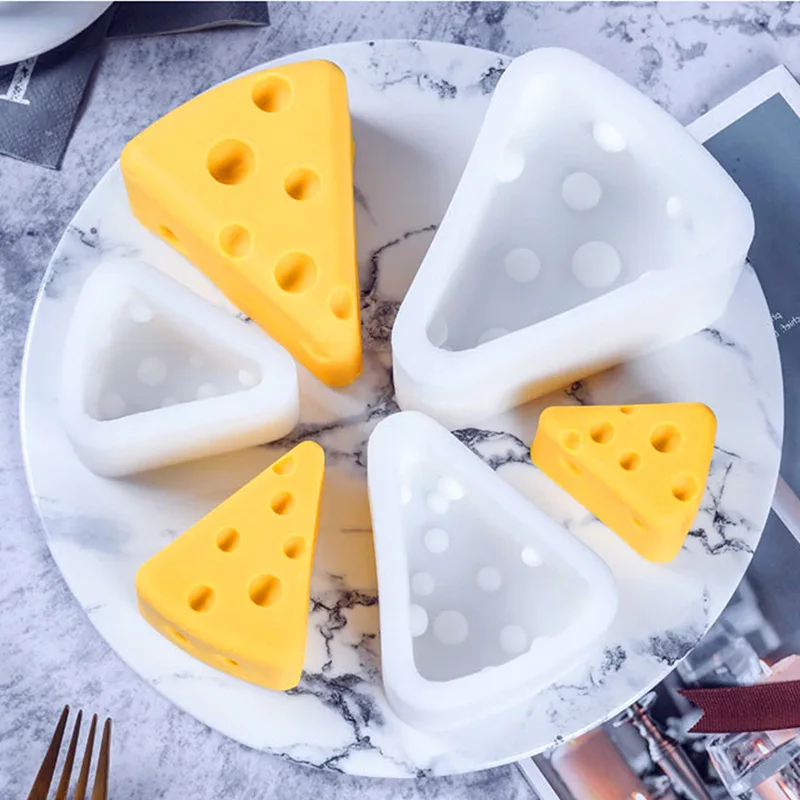 

Cheese Shape Silicone Mold Mousse Cake Mold Chocolate Fudge Dessert Pastry Baking Decoration Tool Baking Pan Baking Accessories