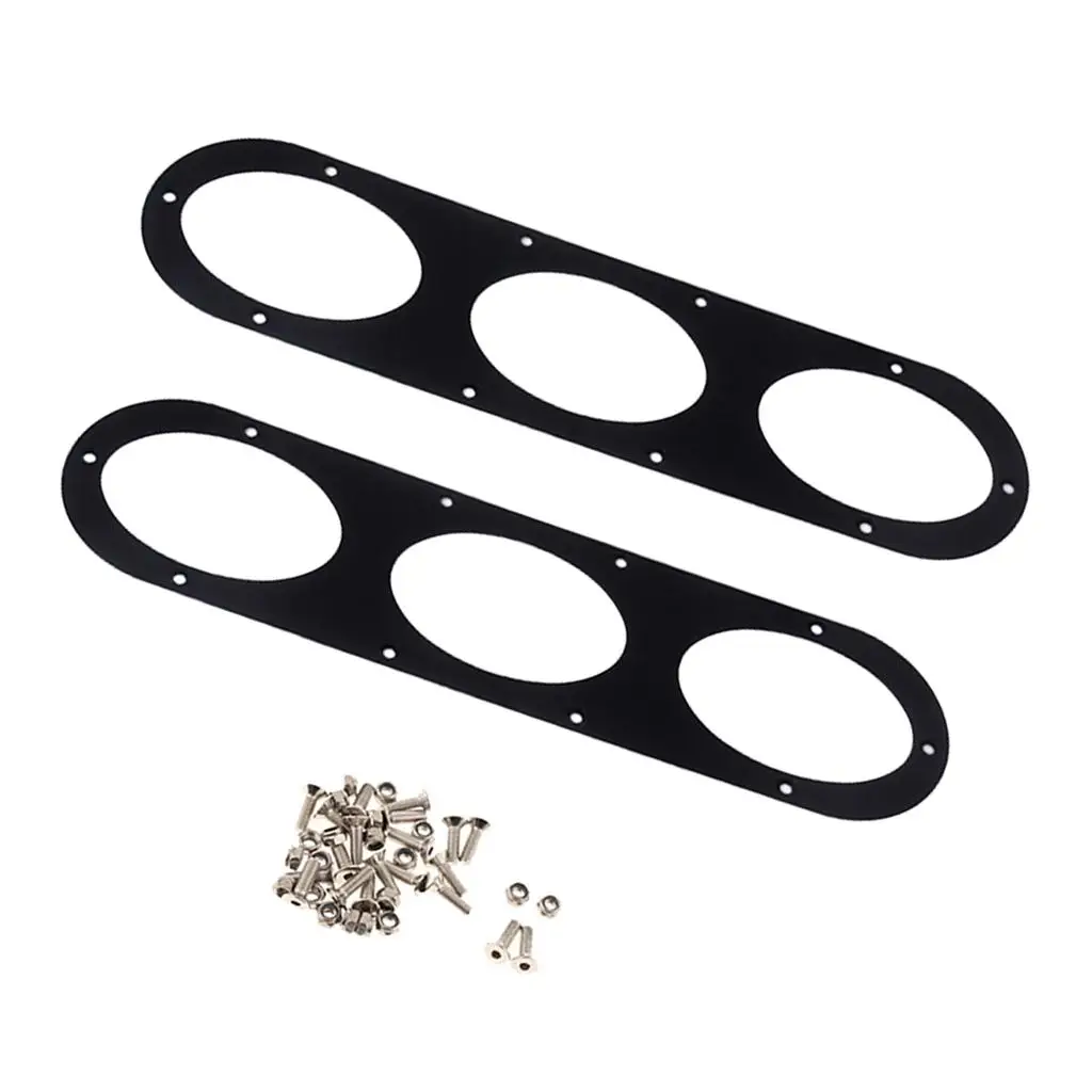 

2Pcs Universal Rear Bumper Diffuser Panel Air Diversion Diffuser Panel for Car Race Black with Screw Accessories 390x100x1mm