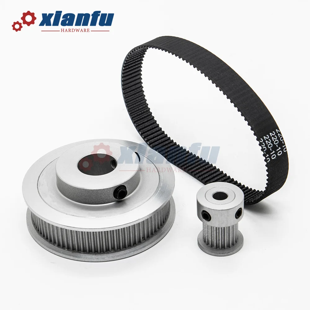 Комплект шкивов Для зубчатого ремня 2GT 20T 80T отношение 1:4 отверстие 3 ~ 16 мм комплект