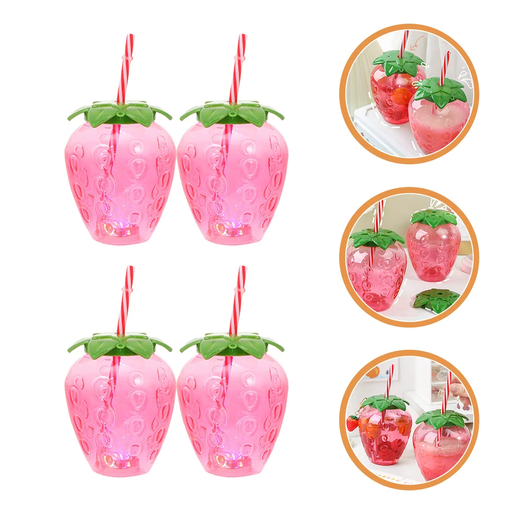 

4 Sets Toddler Straw Cups Hawaiian Cups Parties Luau Party Led Cup Hawaiian Party Cups Beach Party Cups