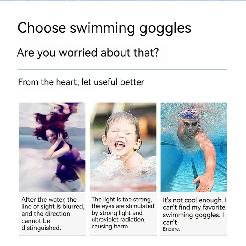 Детские плавательные очки водонепроницаемые противотуманные для обучения