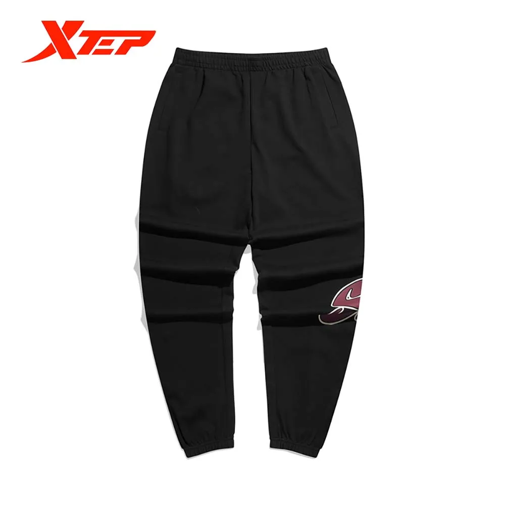 

Xtep Men Running Sport Pants Outdoors Walking Hiking Training Sweatpants Black Gray Color Spring Elastic Pants 878129630022