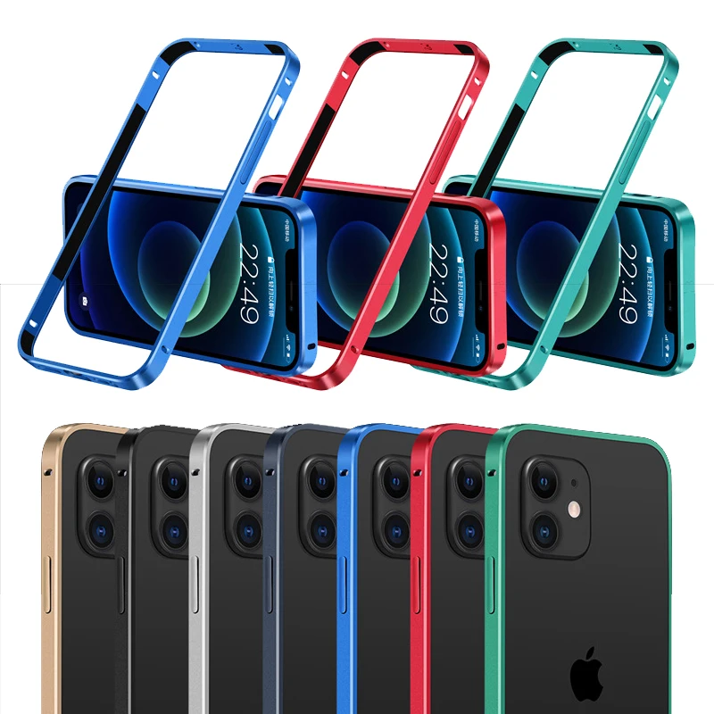 

Ultra Thin Aluminum Frame Metal Bumper Hard Case for IPhone 14 13 Pro Max 12 Mini 13 12Pro IPhone13 IPones Protector Armor Cover
